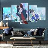 mmkow 5 Stücke Anime-Charakter Boruto auf der Leinwand Bild Foto Homepage Artist's Hobby Painter 50x100cm (Gerahmt)