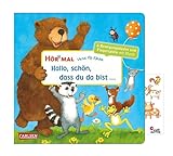 Hör mal (Soundbuch): Verse für Kleine: Hallo, schön, dass du da bist + Tiersticker, Pappbilderbuch für Kinder ab 2 Jahren