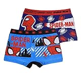 Boxershorts für Jungen, Pat Patrol Spiderman Cars Avengers Jurassic World Mickey, Spiderman Pack 3069/Blau, 6-8 Jahre