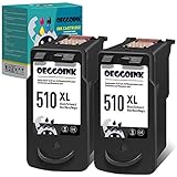 Oeggoink Remanufactured 510 XL PG-510XL Druckerpatronen Ersatz für Canon PG-510 XL Kompatibel für Canon Pixma MP270 MP280 MP230 MP240 MP250 iP2700 MP495 MP490 MX360 (2 Schwarz)