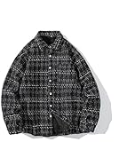 Longsleeve Tops Herren Trend Lose Warm Casual Shirt Herren Gutaussehend All-Match Klassisch Mode Shirt Herren Komfortabel Temperament Mode Outdoor Hemd Herren C-BlackPlush XXL