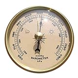 LZZCTB Wetterstation Luftdruck Barometer Tragbare Metallwandbehang Home Analog Hygrometer Thermometer