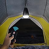 EchoSari Dimmbare 3-flammige Mode wiederaufladbar,tragbar, Wasserabweisend,LED-Zelt-Laterne mit Fernbedienung oder manueller IP65 Indoor Outdoor Camping Lampe USB Glühbirne für Wandern,Zelt,Klettern