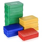 40 Stück Unterlegplatten Kunststoff, 60x40 mm Universal Abstandshalter Kunststoff, Verglasungsklötze Unterlegplättchen, Distanzklötze Keile Kunststoff, 1,5mm/3mm/5mm/10