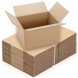 ARLI Faltkarton 200x150x90mm Karton 25 Stück braun 1 wellig rechteckig Versandkarton klein Faltkartons Paket 25x Versandkartons 200 x 150 x 90 mm ( 25 )