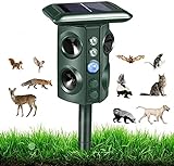 BSlocator Katzenabschreckung im Freien 2021 Upgrade Ultraschall Katzenschreck für Garten, Solar-Tierabwehr, Ultraschall-Abwehr, Ultraschall-Abschreckung Katzen, Hunde und Nerze