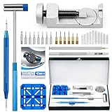 JOREST Uhrenarmband Werkzeug Set, Uhrmacherwerkzeug set, Uhrenwerkzeug zum Einstellen und Ersetzen des Uhrenarmband, mit Benutzerhandbuch, Riemenstiften, Federstange und Stiftausdrück