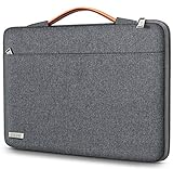 TECOOL Laptop Hülle Tasche für 15-15.6 Zoll Lenovo Thinkpad Ideapad HP Acer Dell Samsung Notebook Chromebook, Schutzhülle Notebooktasche Tragetasche Sleeve mit Griff, Dunkelgrau