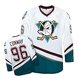 Yajun Charlie Conway #96 Mighty Ducks Film Eishockey Trikots Jersey NHL Herren Sweatshirts Atmungsaktiv T-Shirt Bekleidung,XL