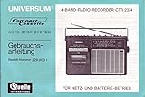 Universum Compact Cassette 4-Band-Radio-Recorder CTR 2374 Bedienungsanleitung