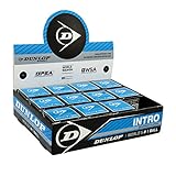 Dunlop Sports Intro 12x1bbx Squashbälle, Schwarz, Einheitsgröße