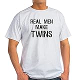 CafePress - Make Twins Light T-Shirt - 100% Baumwolle T-Shirt Gr. M, aschgrau
