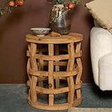WNYAILLL Couchtisch rund, Kaffeetisch aus Holz,Moderner Sofatisch, Kleiner Tisch, Couchtisch klein, Wohnzimmertisch, für Wohnzimmer, Home Office,Wohnzimmer Möbel(43 * 50cm/16.9 * 19.7in)