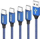 NIBIKIA USB C Kabel, [4Pack 0.5M 1M 2M 3M] 3A Ladekabel Typ C und Datenkabel Fast Charge Sync Schnellladekabel für Samsung Galaxy S10/S9/S8+,Huawei P30/P20,Google Pixel,Xperia XZ,OnePlus 6T Blau