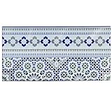 Casa Moro Marokkanische Fliesen-Bordüre Rami 50x25 cm rechteckig bunt mit Mosaik-Muster | marokkanische Keramik-Fliese als Küchenspiegel Wand-Deko | FB5060