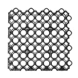 acerto 30402 Rasengitter Kunststoff Platte schwarz, 49 x 49 x 4 cm - Befahrbar – bis 400t/m² - Hochwertige Rasengitterplatten, Paddockplatten (Schwarz 8 Stück)