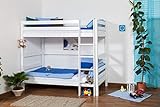 Kinderbett Etagenbett Thomas Buche Vollholz massiv weiß lackiert, inkl. Rollrost - 90 x 200 cm, teilbar