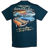 Chevy Herren Cruise-In Boys Show Off Their Toys T-Shirt - Blau - X-Groß