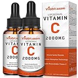 2 Flaschen Maximale Absorption Liposomales Vitamin C | Fettlösliche VIT C | Nicht GVO | Vegan freundlich
