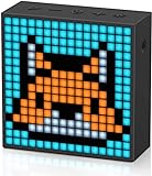 Divoom Timebox-Evo Pixel Art Tragbarer Bluetooth Lautsprecher mit Programmierbares 256 LED Panel, 3.9 x 1.5 x 3.9 Zoll (Schwarz)
