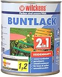 Wilckens 2in1 Acryl Buntlack für Innen und Außen, seidenmatt, 750 ml, RAL 7016 Anthrazitgrau