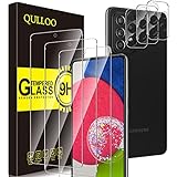 QULLOO Panzerglas Schutzfolie für Samsung Galaxy A52s 5G / A52 4G&5G [3 Stück] + Kamera Panzerglas [3 Stück],9H Härte HD Displayschutzfolie Anti-Kratzen Panzerglasfolie