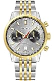 Delma continental crono aut. Herren-Armbanduhr, analog, Automatik, mit Edelstahlarmband 52701.702.6.061, gold, Armb