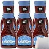 Curtice Brothers Original Pitmaster Barbeque-Sauce Squeeze Flasche 6er Pack (6x420ml) + usy Block