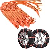 10 Artikel Verstellbare Schneereifen-Kabelbinder, universelle Notfall-Traktion, Schneereifenketten, rutschfester Nylon-Kabelbinder, wiederverwendbare Anti-Schneeketten für Eis, Schnee, Schlamm, Straß