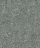 rasch Tapete 467550 aus der Kollektion Vincenza – Vliestapete in Grau im Beton-Design – 10,05m x 53cm (L x B)
