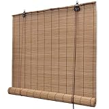 vidaXL Bambusrollo Braun 120x160cm Bambus Rollo Holzrollo Jalousie F
