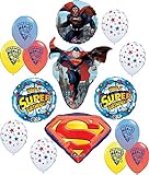 Superman Geburtstagsparty Supplies Man of Steel Ballon Bouquet Dekoration
