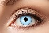 Zoelibat Eyecatcher 84065141-653 - Farbige Kontaktlinsen, 1 Paar, für 12 Monate, Eisblau, Karneval, Fasching, Halloween