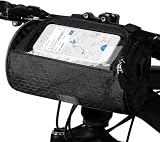 Aohcae Fahrrad Lenkertasche Wasserdicht, Lenkertasche Fahrrad Rund Fahrrad Lenkertasche Handy Aufbewahrungstasche zum Aufhängen an der Vorderseite des F