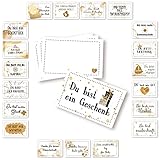 Logbuch-Verlag 20 kleine Karten Sprüche Geschenk Set Liebe 8,5 x 5,5 cm Sprüchekarten Motivationskarten für den Mann F