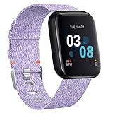 Giaogor Armband Kompatibel für iTouch Air 3, Nylon Strick Replacement Uhrenarmband für iTouch Air 3 Smartwatch (Lila)