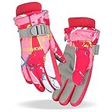 Fengzio Skihandschuhe für Kinder/Herren/Damen wasserdichte und Winddichte Winterhandschuhe Warm Sporthandschuhe Snowboard Handschuhe für Outdoor-Sport in Winter Fahrradhandschuhe Warme Handschuhe