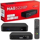 MAG 522w3 Infomir & HB-DIGITAL Original IPTV Set TOP Box Multimedia Player 4K Internet Receiver WLAN 2.4 & 5 GHz # UHD 2160p@60 FPS HDMI 2.1 # HEVC H.256 Unterstützung # ARM Cortex-A53 + HDMI Kabel