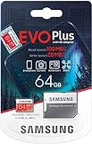 Samsung Evo Plus 64GB MicroSD SDXC Klasse 10 Neues Modell bis 100MB / S Full HD und 4K UHD mit Adapter