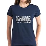 CafePress – Broken Bones T-Shirt – Damen Baumwoll-T-Shirt Gr. M, navy