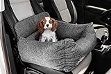 Paw Brands Hunde-Auto-Bett, Einzelsitz, Memory-Schaum, Haustier-Reisebett für Vorder- oder Rücksitz