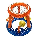 PIGMANA Wasserspielzeug Poolspiel Aufblasbarer Basketballständer Schwimmbad-Basketball-Spiel Schwimmender Pool-Basketballkorb Für Kinder Erwachsene Wurfringspielzeug Appropriate