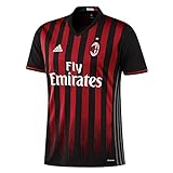 adidas Herren Trikot AC Mailand Heimtrikot Replica, Black/Victory Red/Granite, XS