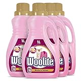 Woolite Wolle & Feines – Pflegendes Feinwaschmittel für Maschinen- & Handwäsche – Für 64 Waschladungen – 4er Pack (4 x 1l)
