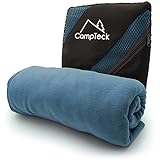 CampTeck U6829 Mikrofaser Yoga Handtuch Antirutsch für Yogamatte (184 x 62cm) Yogahandtuch für Hot Yoga, Bikram Yoga & Power Yoga mit Tragetasche – Blau