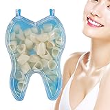 50 Stücke Zahnkrone, 2 Arten Temporäre Widerstandsfähige Zahnkrone Mit Verschiedenen Größen Mundpflege Frontzahnkrone(Vorderzähne)