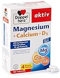 Doppelherz Magnesium + Calcium + D3 – Mit Calcium als Beitrag zum Erhalt normaler Knochen und einer normale Muskelfunktion – 120 Tabletten