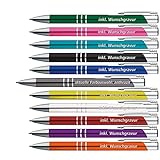 #teamludorf GAMMA Kugelschreiber mit Express Gravur - Personalisierte Kugelschreiber aus Metall - 11 Farben & 20 Schriftarten Verfügbar (Grau, 25)