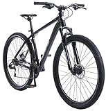 BIKESTAR Hardtail Aluminium Mountainbike Shimano 21 Gang Schaltung, Scheibenbremse 29 Zoll Reifen | 19 Zoll Rahmen Alu MTB | Blau Weiß