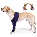 CiCixixi Postoperativer Anzug für Hunde und Katzen, Recovery Sleeve Hund,Vorderbein Ärmel für Hunde,Schützt Wunden und Verbände,Ellenbogenbandage Hund (L)